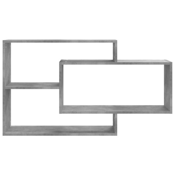 Prateleiras parede 104x20x58,5cm contraplacado cinzento cimento - Image 4