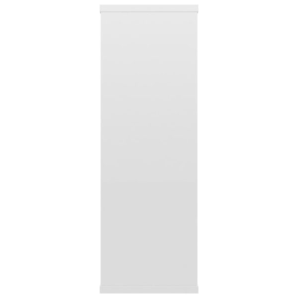 Prateleiras parede 104x20x58,5cm contraplacado branco brilhante - Image 5