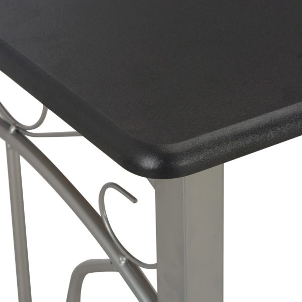 3 pcs conjunto de bar em madeira e aço preto - Image 5