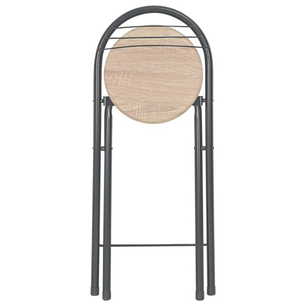 3 pcs conjunto de bar com prateleiras madeira e aço - Image 9