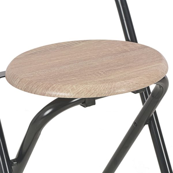 3 pcs conjunto de bar com prateleiras madeira e aço - Image 10