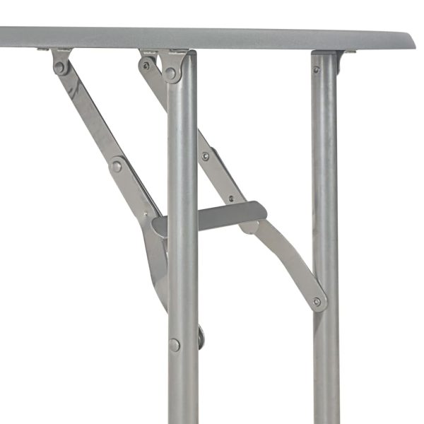 3 pcs conjunto jantar dobrável c/ prateleira MDF e aço cinzento - Image 8