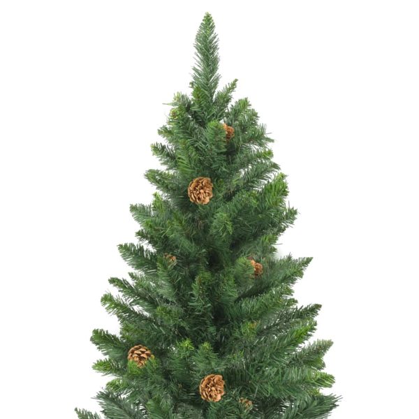 Árvore de Natal artificial com pinhas 210 cm verde - Image 3