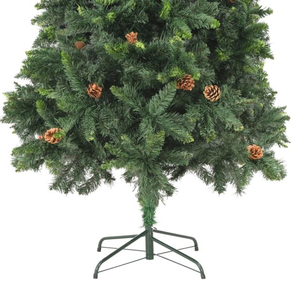 Árvore de Natal artificial com pinhas 210 cm verde - Image 7
