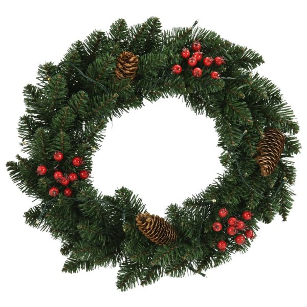 Coroas de Natal com decorações 2 pcs verde 45 cm - Image 3