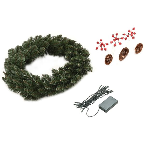 Coroas de Natal com decorações 2 pcs verde 45 cm - Image 7