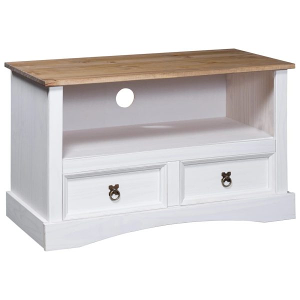 Móvel de TV Corona Range pinho mexicano 91x43x56 cm branco