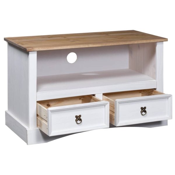 Móvel de TV Corona Range pinho mexicano 91x43x56 cm branco - Image 3
