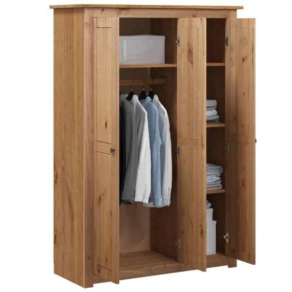 Roupeiro com 3 portas 118x50x171,5 cm pinho Panamá - Image 2