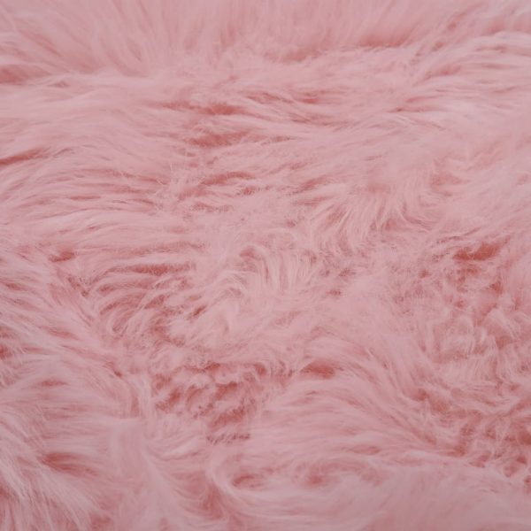 Tapete em pele de carneiro artificial 60x90 cm rosa - Image 4