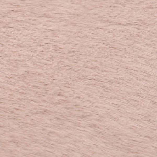 Tapete em pele de coelho artificial 160x230 cm rosa velho - Image 5