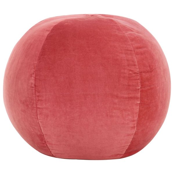 Pufe em veludo de algodão 50x35 cm rosa