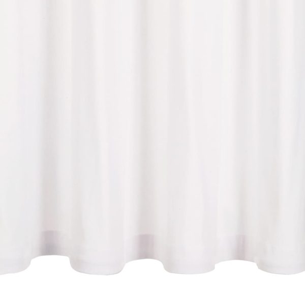 Cortinas com argolas de metal 2 pcs algodão 140x175 cm branco - Image 3