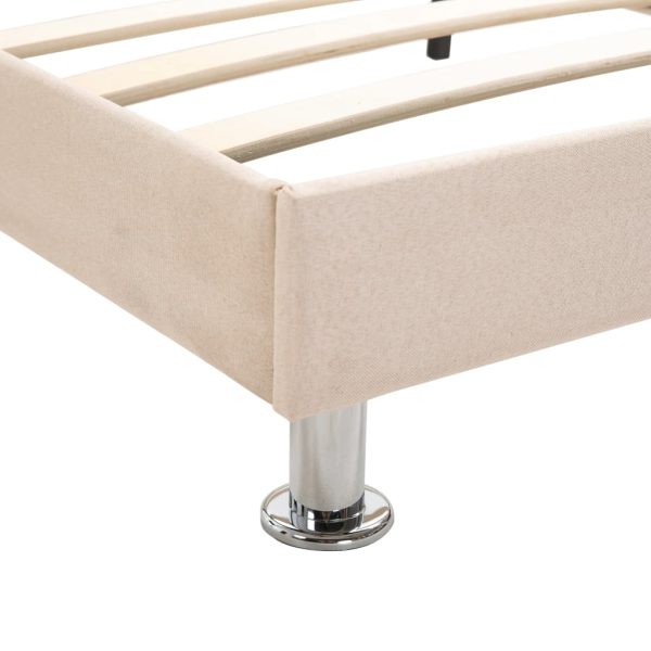 Cama c/ colchão espuma de memória 90x200cm tecido bege - Image 7