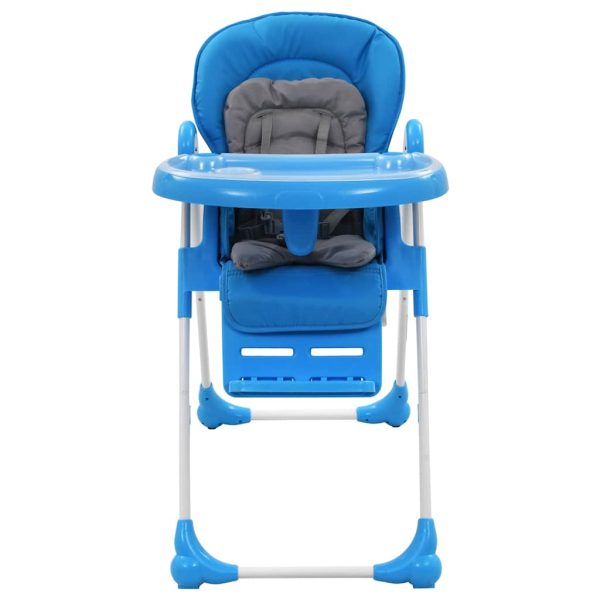 Cadeira de refeição para bebé azul e cinzento - Image 2