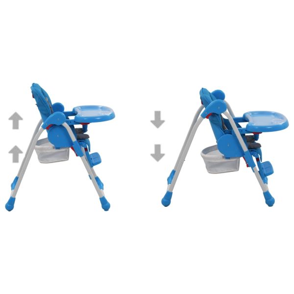 Cadeira de refeição para bebé azul e cinzento - Image 4