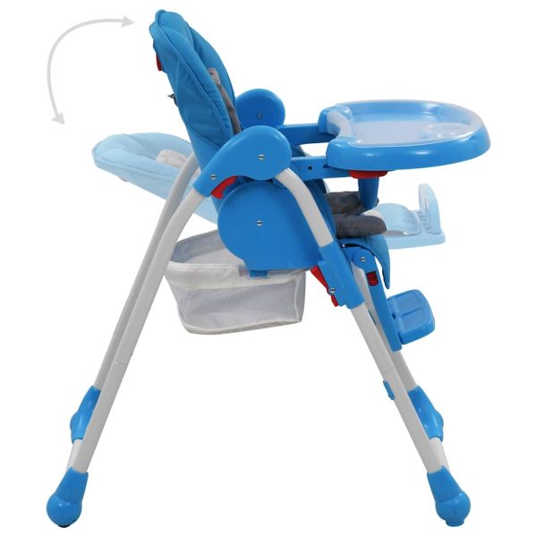 Cadeira de refeição para bebé azul e cinzento - Image 5