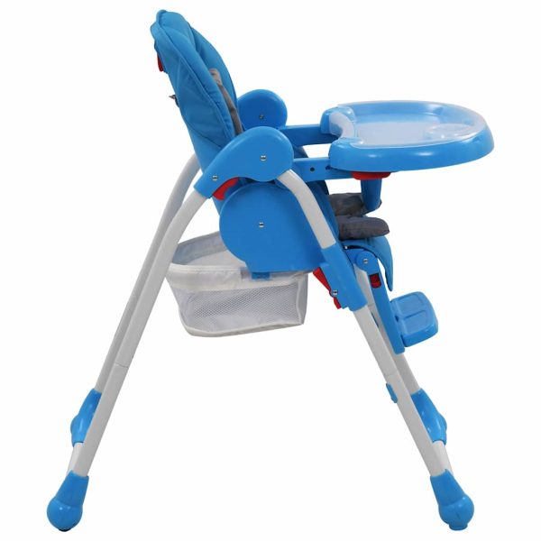 Cadeira de refeição para bebé azul e cinzento - Image 6