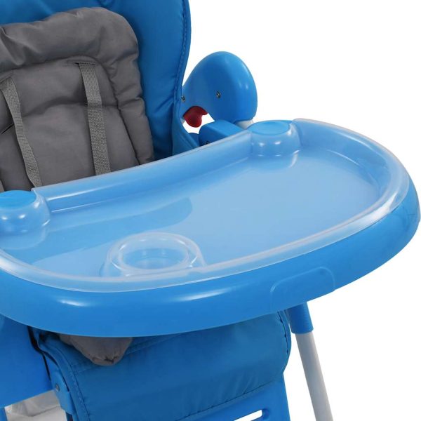 Cadeira de refeição para bebé azul e cinzento - Image 8