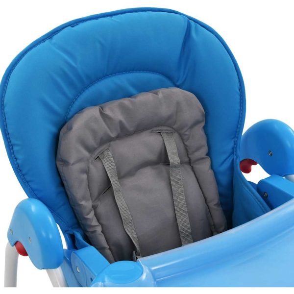 Cadeira de refeição para bebé azul e cinzento - Image 9