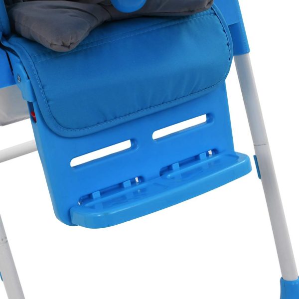 Cadeira de refeição para bebé azul e cinzento - Image 10