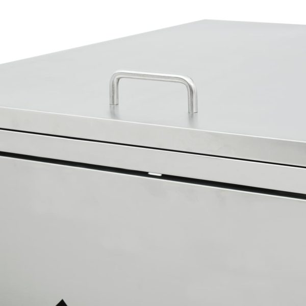Abrigo quádruplo para caixotes do lixo 240 L aço inoxidável - Image 4