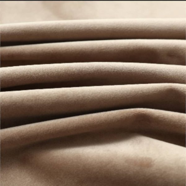 Cortina blackout com argolas em metal 290x245 cm veludo bege - Image 3