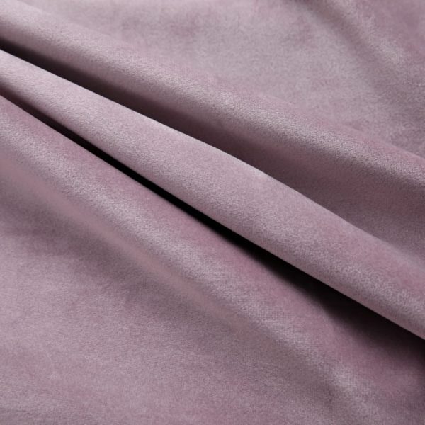 Cortinas blackout c/ argolas 2 pcs 140x245cm veludo rosa antigo - Image 4