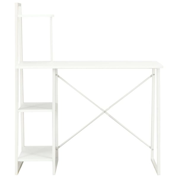 Secretária com unidade de prateleiras 102x50x117 cm branco - Image 2