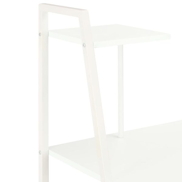 Secretária com unidade de prateleiras 102x50x117 cm branco - Image 5
