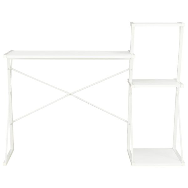 Secretária com prateleira 116x50x93 cm branco - Image 2