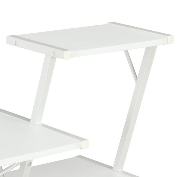 Secretária com prateleira 116x50x93 cm branco - Image 5