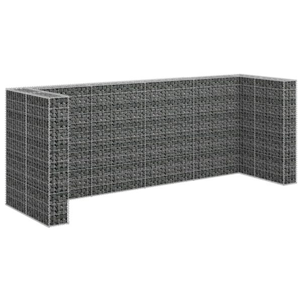 Muro gabião p/ caixotes do lixo aço galvanizado 320x100x120 cm - Image 3