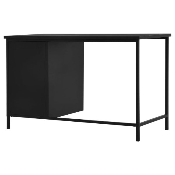 Secretária com gavetas industrial 120x55x75 cm aço preto - Image 4