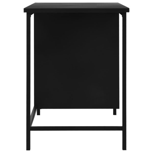 Secretária com gavetas industrial 120x55x75 cm aço preto - Image 5