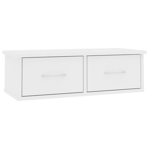 Prateleira gavetas p/ parede 60x26x18,5 cm contraplacado branco - Image 2