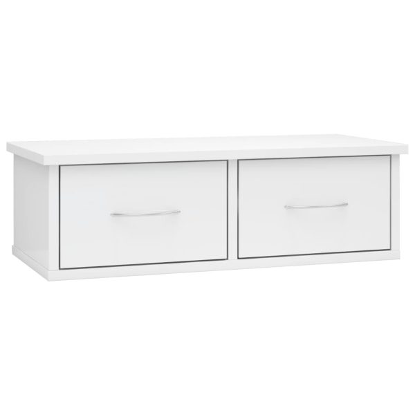 Prateleira gavetas p/ parede 60x26x18,5 cm contraplacado branco - Image 2