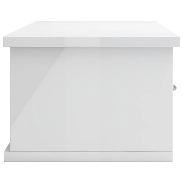 Prateleira gavetas p/ parede 60x26x18,5 cm contraplacado branco - Image 5