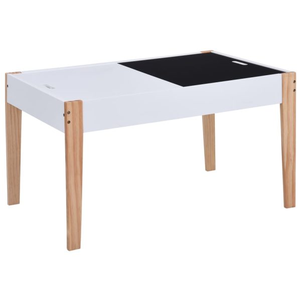 Mesa c/ quadro/arrumação desenho e cadeiras 3 pcs preto/branco - Image 4