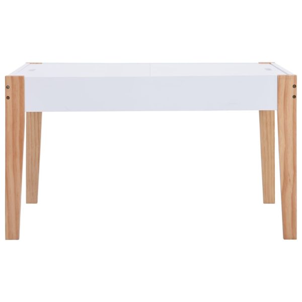 Mesa c/ quadro/arrumação desenho e cadeiras 3 pcs preto/branco - Image 7