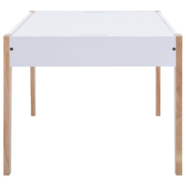 Mesa c/ quadro/arrumação desenho e cadeiras 3 pcs preto/branco - Image 8