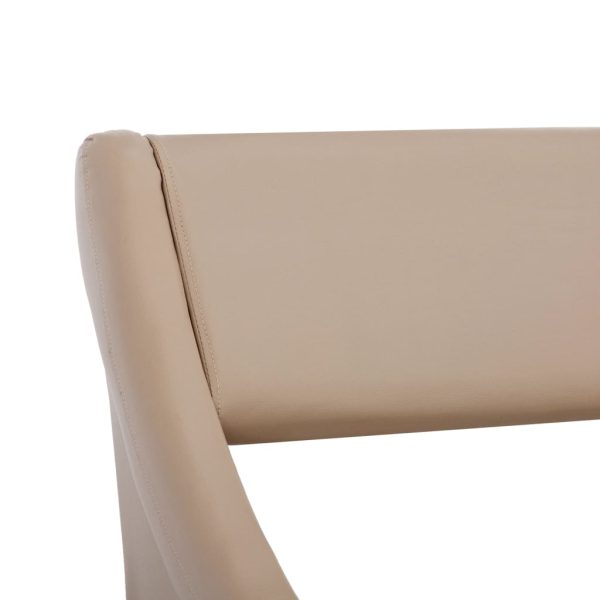 Estrutura de cama 100x200cm couro artificial cappuccino - Image 5