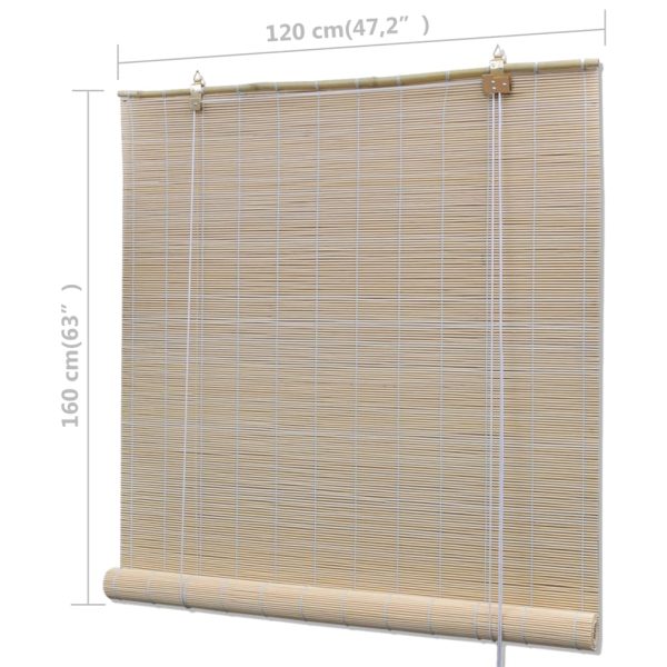 Estores de rolo em bambu natural 2 pcs 120x160 cm - Image 7