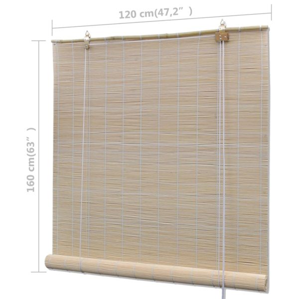 Estores de rolo em bambu natural 4 pcs 120x160 cm - Image 7