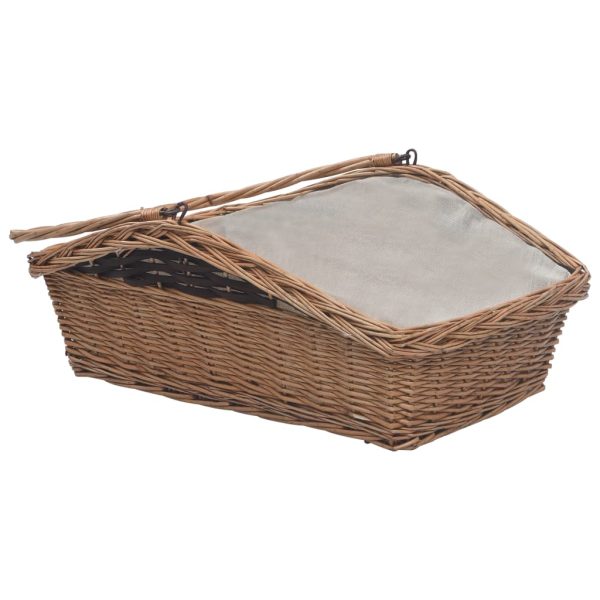 Cesto para lenha com pega 61,5x46,5x58 cm salgueiro castanho - Image 4