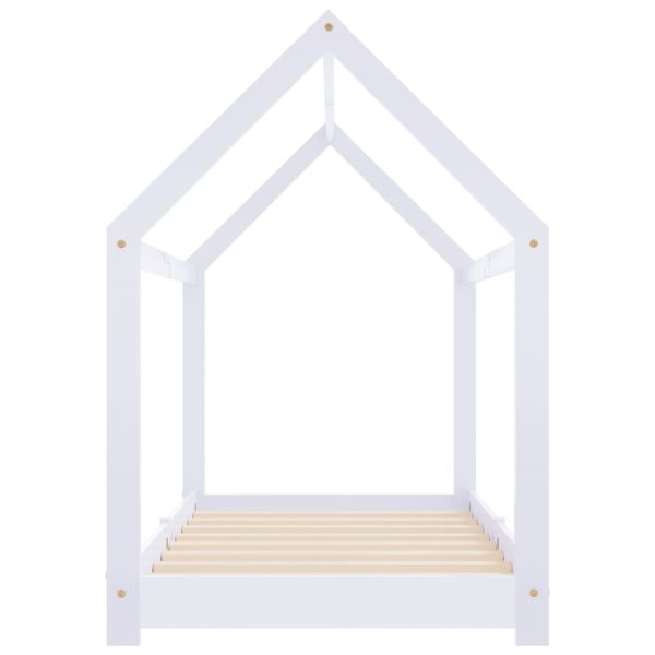 Estrutura de cama para crianças 70x140 cm pinho maciço branco - Image 5