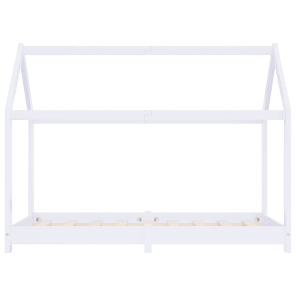 Estrutura de cama para crianças 80x160 cm pinho maciço branco - Image 4