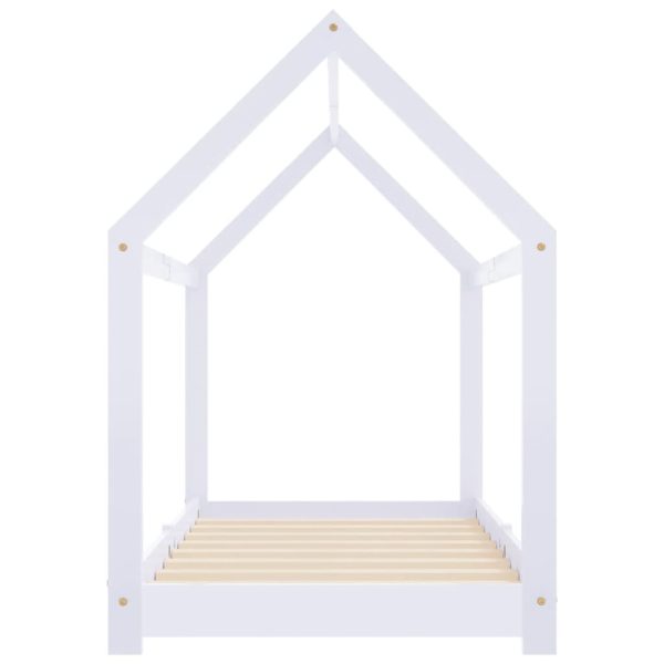 Estrutura de cama para crianças 80x160 cm pinho maciço branco - Image 5