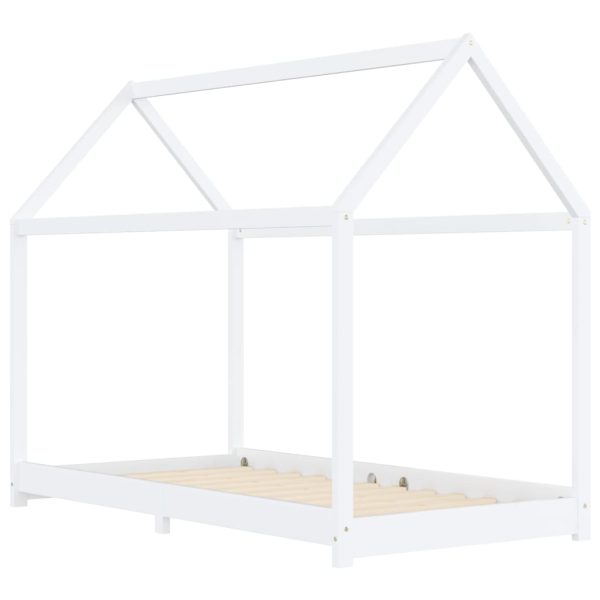 Estrutura de cama para crianças 90x200 cm pinho maciço branco - Image 2