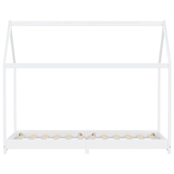 Estrutura de cama para crianças 90x200 cm pinho maciço branco - Image 3